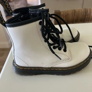 Toddler size 11 white Doc Martins.